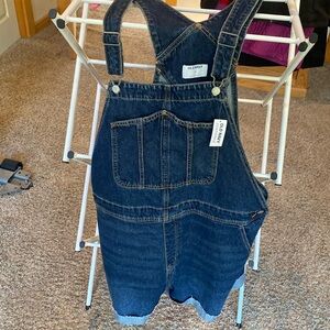 Women’s 2x old navy denim short overalls nwt
